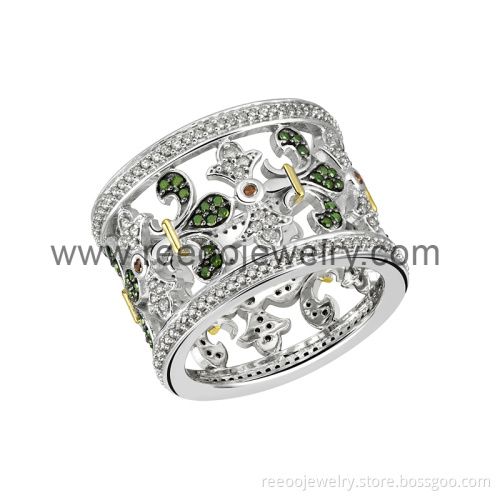 Sterling Silver Fleur De Lis Antique Ring